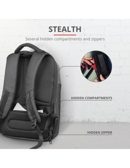 Rucsac Trust Nox Anti-theft Backpack 16" Black,TR-23083