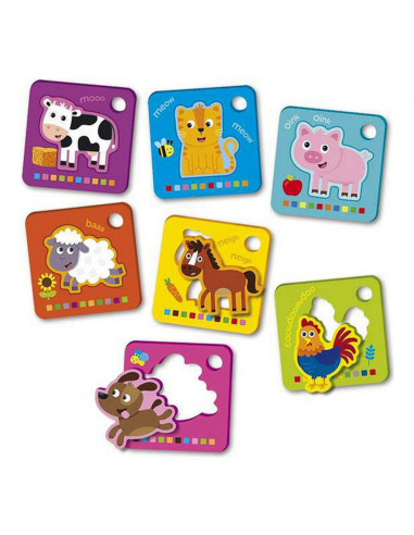 RGRZ6612,Cartonase puzzle cu sunete - Animale de la ferma RGRZ6612,Cartonase puzzle cu sunete - Animale de la ferma