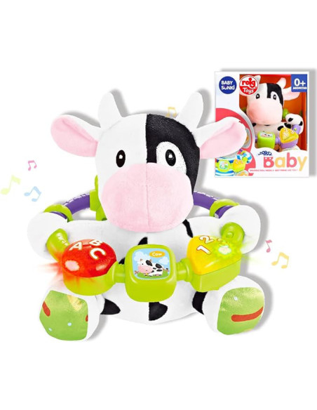 RG18112,Jucarie interactiva bebe cu activitati si lumini 20 cm - Vacuta