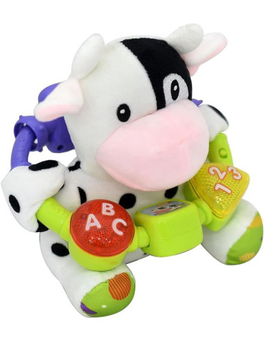 RG18112,Jucarie interactiva bebe cu activitati si lumini 20 cm - Vacuta