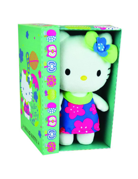 JE024053,Jucarie Plus Jemini 20cm Hello Kitty Floricele Roz