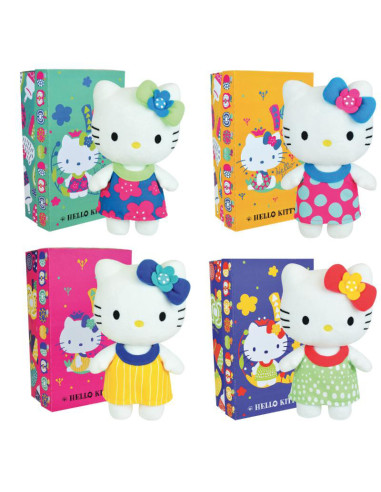 JE024053,Jucarie Plus Jemini 20cm Hello Kitty Floricele Roz