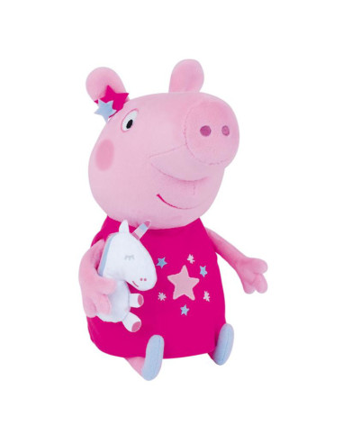 JE023801,Jucarie Plus Jemini 30cm Peppa Pig Cu Mascota Unicorn