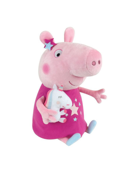 JE023801,Jucarie Plus Jemini 30cm Peppa Pig Cu Mascota Unicorn