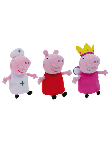 JE023093,Jucarie Plus Jemini Peppa Pig 20cm cu Costumase de Schimb