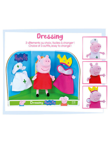 JE023093,Jucarie Plus Jemini Peppa Pig 20cm cu Costumase de Schimb