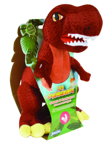 JE024176T,Jucarie Plus Muzicala Jemini Cu Lumini 25cm Dinozaur - T-Rex