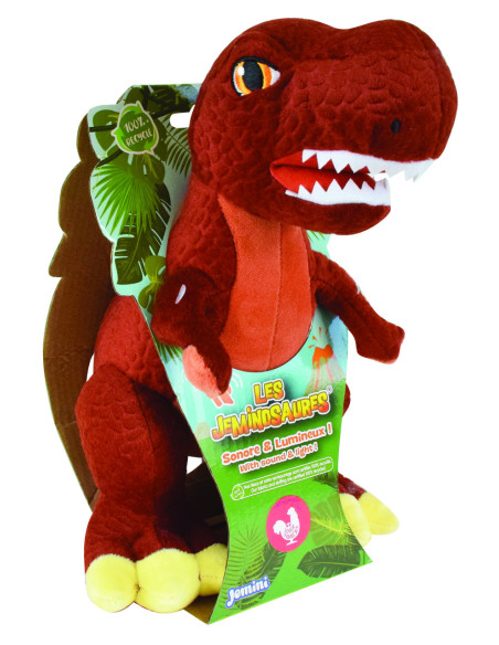 JE024176T,Jucarie Plus Muzicala Jemini Cu Lumini 25cm Dinozaur - T-Rex