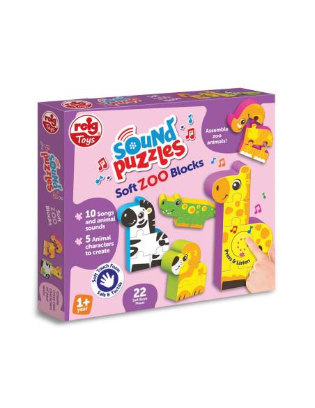RGRZ6611,Puzzle blocks cu sunete - Animale de la Zoo