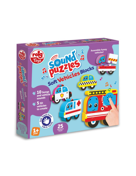 RGRZ6615,Puzzle blocks cu sunete - Vehicule