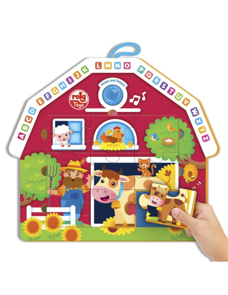 RGRZ6604,Puzzle cu sunete - Animale de la ferma RGRZ6604,Puzzle cu sunete - Animale de la ferma
