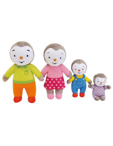 JE024229,Set 4 Plusuri Jemini Familia De Pinguini Tchoupi