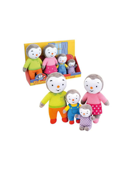 JE024229,Set 4 Plusuri Jemini Familia De Pinguini Tchoupi
