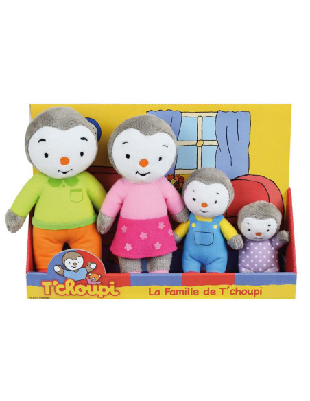 JE024229,Set 4 Plusuri Jemini Familia De Pinguini Tchoupi