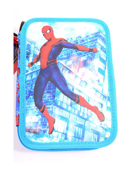 SMPE1702-2,Penar neechipat 2 fermoare spiderman hc albastru pigna