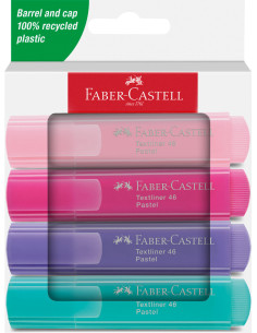 FC254654,Textmarker set 4 carton pastel 1546 2024 faber-castell