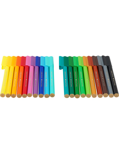 FC155546,Carioca 20 culori dinozauri connector faber-castell