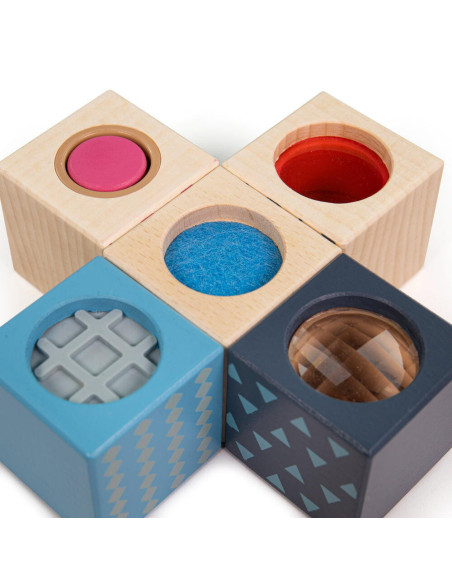 34045,Set 8 cuburi senzoriale din lemn