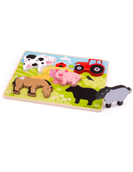 BJ326,Puzzle din lemn - In ograda