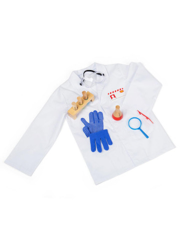 34064,Set costum si accesorii de laborator pentru copii