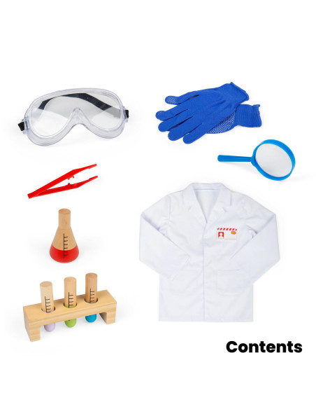 34064,Set costum si accesorii de laborator pentru copii