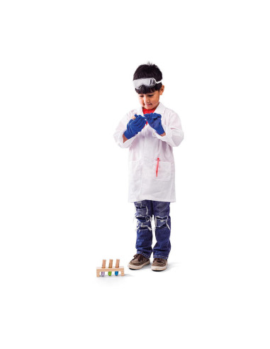 34064,Set costum si accesorii de laborator pentru copii