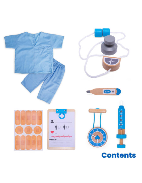 34066,Set costum si accesorii doctor pentru copii