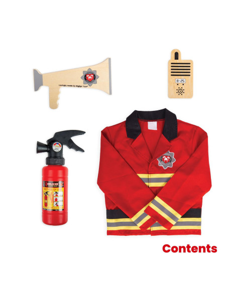 34068,Set costum si accesorii pompier pentru copii