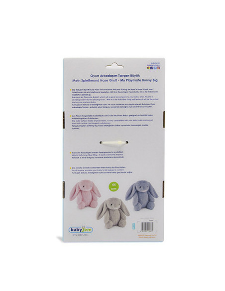 UP-bj_663_2,Jucarie din plus pentru copii BabyJem Sleeping Mate Midi Bunny (Culoare: Roz)