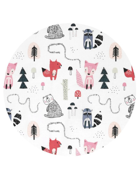 BN-6426972024679,Cearceaf cu elastic, MimiNu, Pentru patut 120X60 cm, Din bumbac certificat Oeko Tex Standard 100, Fox BN-6426972024679,Cearceaf cu elastic, MimiNu, Pentru patut 120X60 cm, Din bumbac certificat Oeko Tex Standard 100, Fox