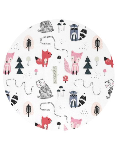 BN-6426972024686,Cearceaf cu elastic, MimiNu, Pentru patut 140X70 cm, Din bumbac certificat Oeko Tex Standard 100, Fox BN-6426972024686,Cearceaf cu elastic, MimiNu, Pentru patut 140X70 cm, Din bumbac certificat Oeko Tex Standard 100, Fox