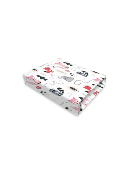 BN-6426972024693,Cearceaf cu elastic, MimiNu, Pentru patut co-sleeper, Leonie, Dimensiune 83 x 50 cm, Din bumbac certificat Oeko