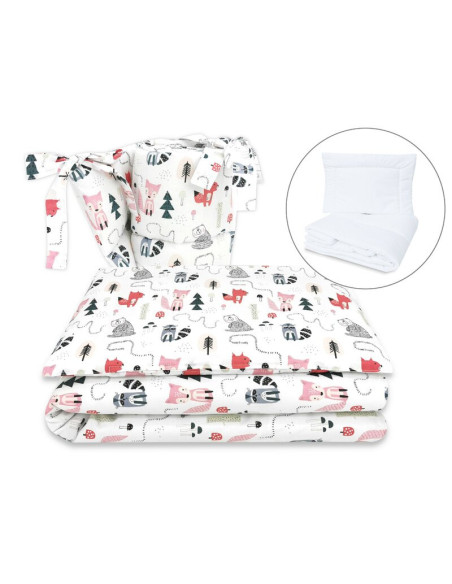 BN-6426972024785,Lenjerie patut cu 5 piese, MimiNu, Pentru patut 120x60 cm, Cu pilota si perna, Din bumbac certificat Oeko Tex S BN-6426972024785,Lenjerie patut cu 5 piese, MimiNu, Pentru patut 120x60 cm, Cu pilota si perna, Din bumbac certificat Oeko Tex S