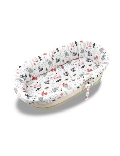 BN-6426972024853,Set pentru landou/cosulet, MimiNu, Cu protectie, saltea si pernuta, Din bumbac certificat Oeko Tex Standard 100 2