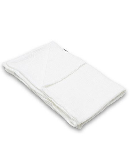 BN-54325,Paturica moale bebe, New Baby, 80x100 cm, Din muselina, 100% bumbac certificat Oeko Tex Standard 100, White