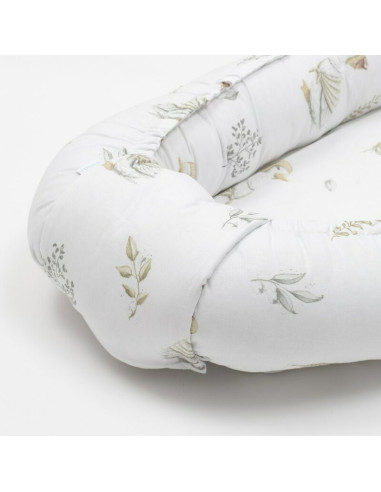 BN-54424,Baby Nest, New Baby, Multifunctional, Cu siret pentru ajustare, Din 100% bumbac, 88x50 cm, 0-3 luni, White Goose