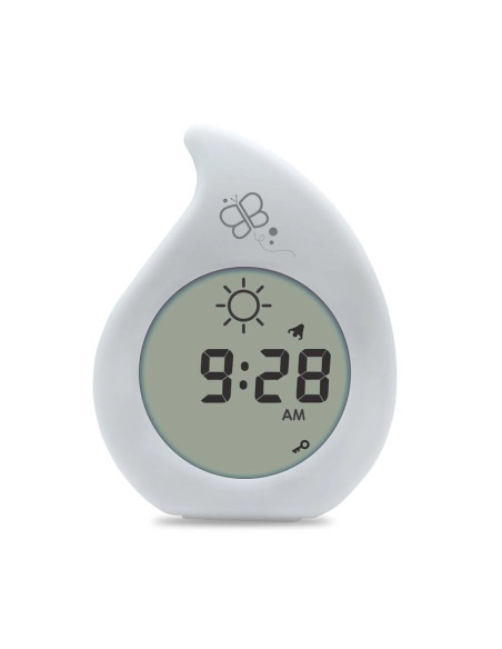 BN-BBL-B0147,Lampa de veghe, BBluv, Klock, Reincarcabila, Cu ceas desteptator, 7 niveluri de luminozitate, Cifre usor de citit, 