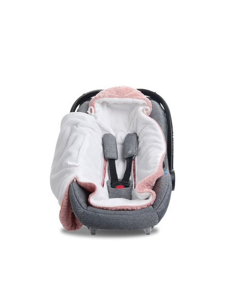 BN-877664,Saculet pentru vreme rece, Nattou, Pentru scaun auto, Universal, Material moale, 70 cm, Cu spatii pentru centurile aut