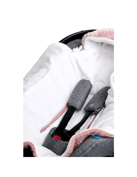 BN-877664,Saculet pentru vreme rece, Nattou, Pentru scaun auto, Universal, Material moale, 70 cm, Cu spatii pentru centurile aut