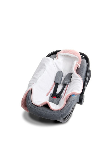 BN-877664,Saculet pentru vreme rece, Nattou, Pentru scaun auto, Universal, Material moale, 70 cm, Cu spatii pentru centurile aut