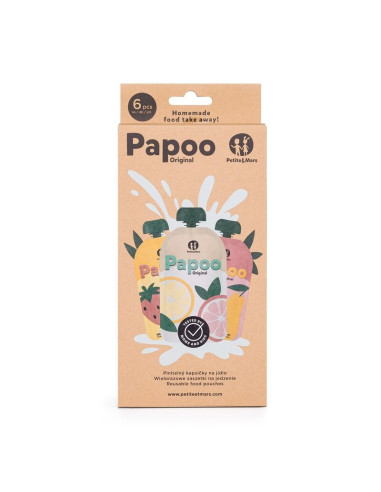 BN-901999,Set de pungi, Petite&Mars, Papoo, Pentru mancare, Reutilizabile, Perfect pentru calatorii, Fara BPA, 150 ml, Multicolo BN-901999,Set de pungi, Petite&Mars, Papoo, Pentru mancare, Reutilizabile, Perfect pentru calatorii, Fara BPA, 150 ml, Multicolo