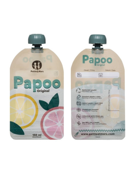 BN-901999,Set de pungi, Petite&Mars, Papoo, Pentru mancare, Reutilizabile, Perfect pentru calatorii, Fara BPA, 150 ml, Multicolo BN-901999,Set de pungi, Petite&Mars, Papoo, Pentru mancare, Reutilizabile, Perfect pentru calatorii, Fara BPA, 150 ml, Multicolo