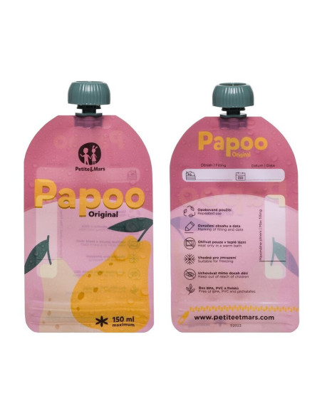 BN-901999,Set de pungi, Petite&Mars, Papoo, Pentru mancare, Reutilizabile, Perfect pentru calatorii, Fara BPA, 150 ml, Multicolo BN-901999,Set de pungi, Petite&Mars, Papoo, Pentru mancare, Reutilizabile, Perfect pentru calatorii, Fara BPA, 150 ml, Multicolo