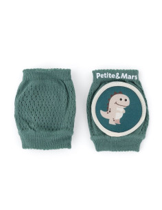 BN-522817,Genunchiere cu pernute, Petite&Mars, Cu elastic, Material respirabil, Stratul antiderapant, 13x10 cm, 6 luni+, Verde 2