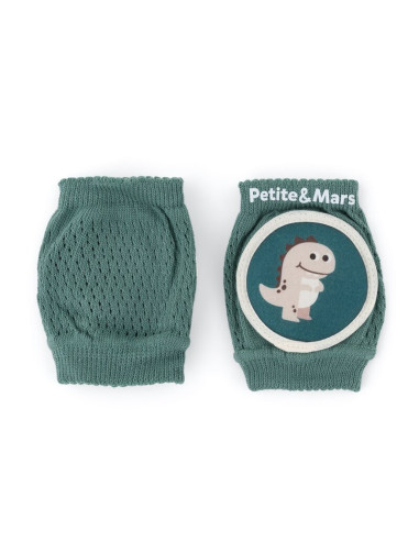 BN-522817,Genunchiere cu pernute, Petite&Mars, Cu elastic, Material respirabil, Stratul antiderapant, 13x10 cm, 6 luni+, Verde