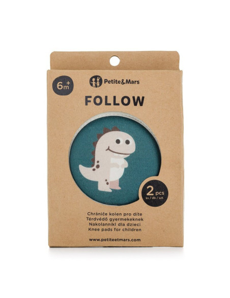 BN-522817,Genunchiere cu pernute, Petite&Mars, Cu elastic, Material respirabil, Stratul antiderapant, 13x10 cm, 6 luni+, Verde