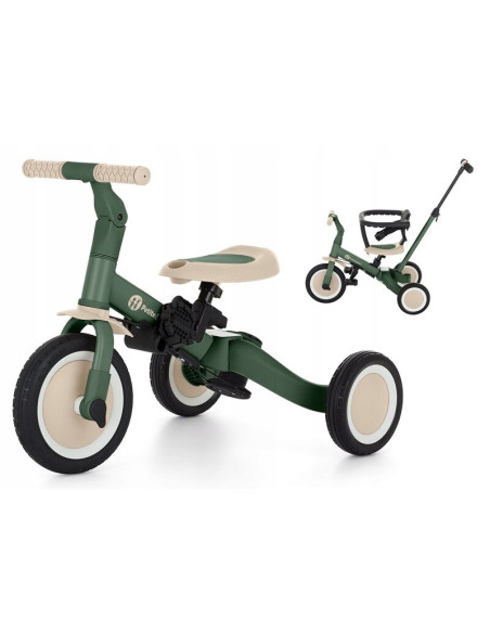 BN-613817,Tricicleta, Petite&Mars, Turbo, 5 in 1, Multifunctionala, Vehicul de impins, Bicicleta cu/fara pedale, Cu maner de ghi