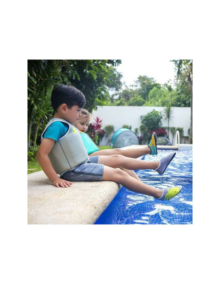 BN-BBL-B0166-GR-S,Vesta pentru inot, BBluv, Naj, Cu protectie solara SPF 50+, Neopren, Small, 1-3 ani, Grey