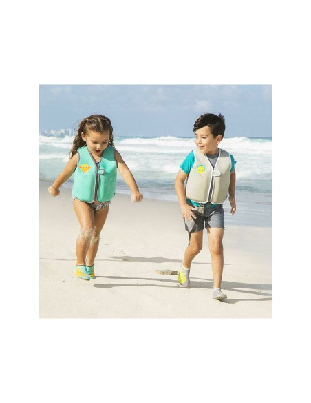 BN-BBL-B0166-GR-S,Vesta pentru inot, BBluv, Naj, Cu protectie solara SPF 50+, Neopren, Small, 1-3 ani, Grey