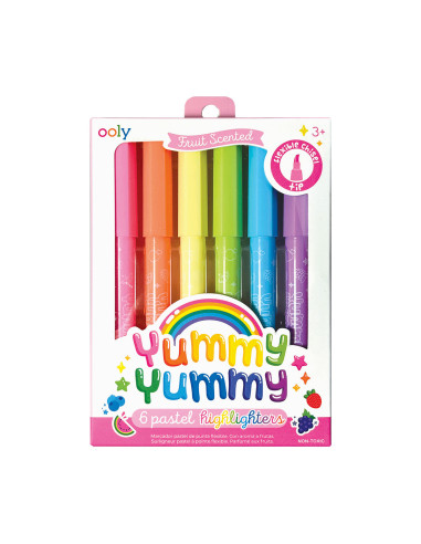 130-106,Markere parfumate Yummy Yummy cu varf flexibil - Set de 6